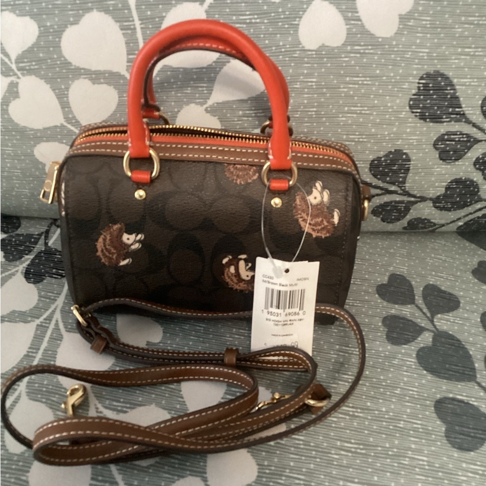 Coach Mini Rowan Satchel – Hedgehog Print crossbody-rare! - Picture 3 of 5